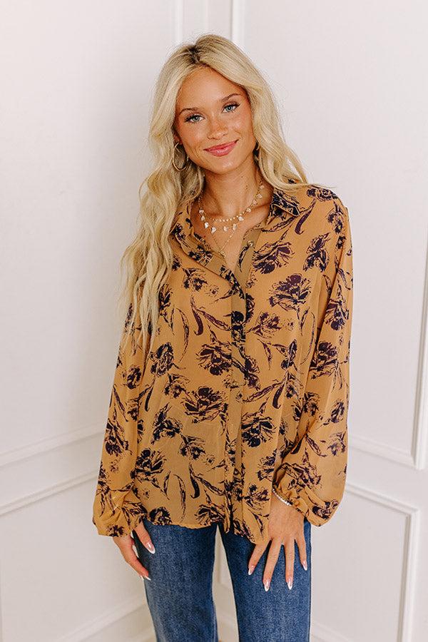 Impressions Slip Into Something Chic Button Up Top