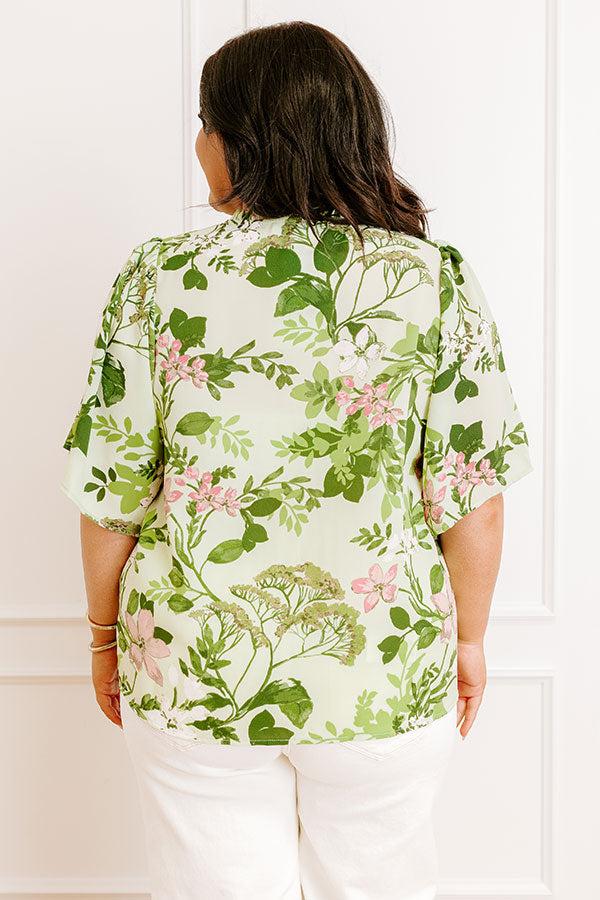Impressions Small Town Charm Floral Top Curves