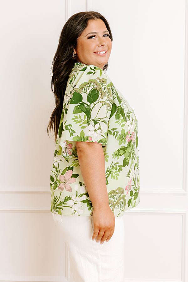 Impressions Small Town Charm Floral Top Curves