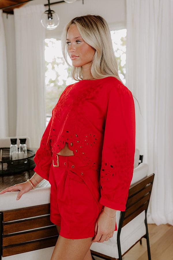 Impressions Small Town Parade Embroidered Top