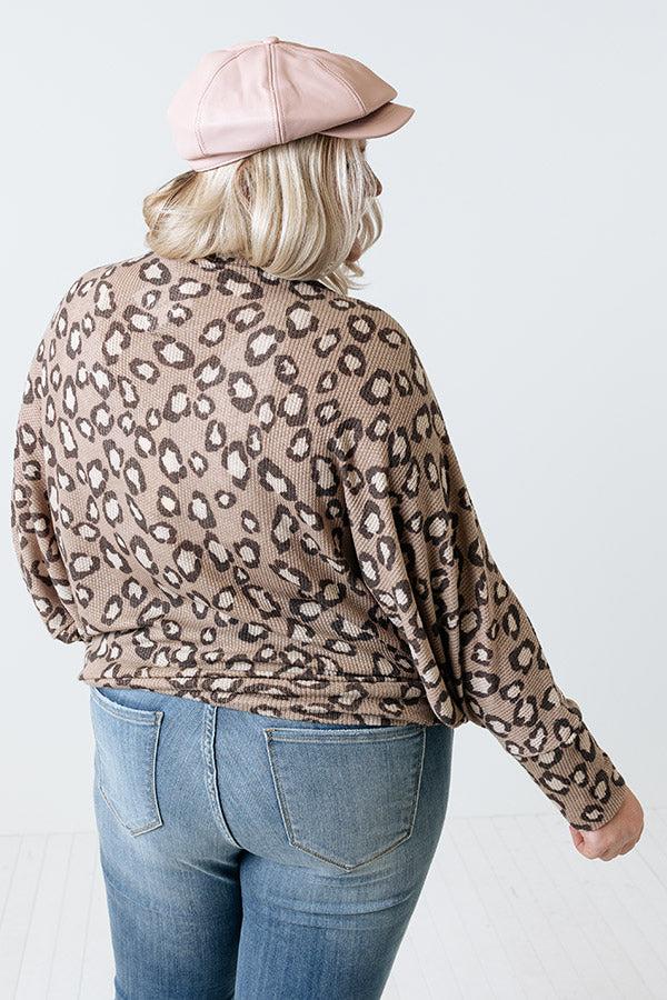Impressions Sneak Away Leopard Shift Top Curves