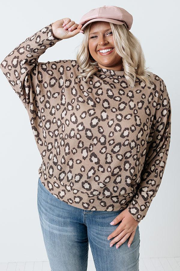 Impressions Sneak Away Leopard Shift Top Curves