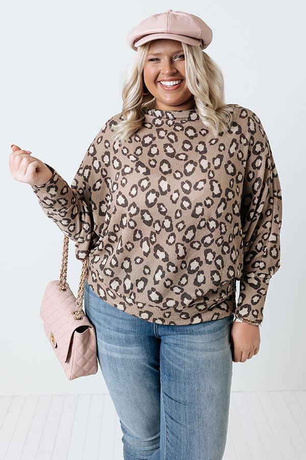 Impressions Sneak Away Leopard Shift Top Curves