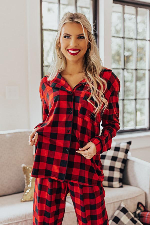 Impressions Snow Wishes Buffalo Check Top