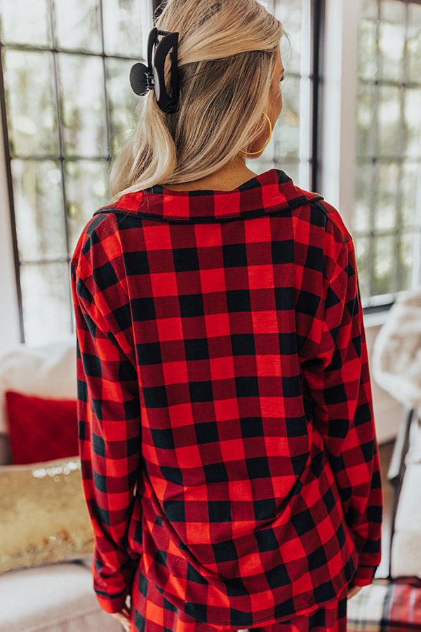 Impressions Snow Wishes Buffalo Check Top