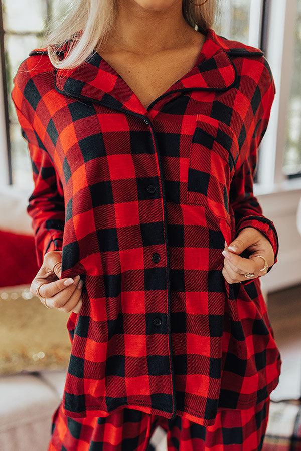 Impressions Snow Wishes Buffalo Check Top