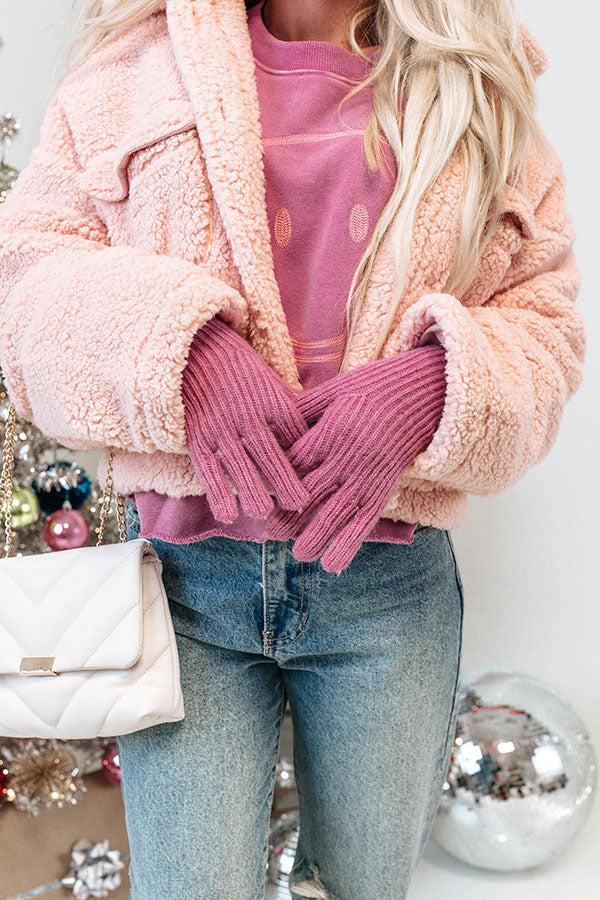 Impressions Snowy Afternoon Gloves In Blush