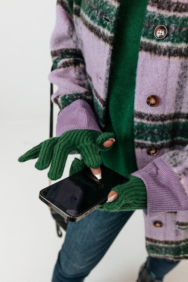 Impressions Snowy Afternoon Gloves In Green
