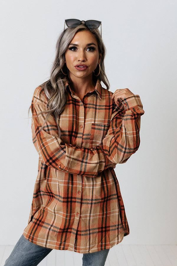 Impressions So Cuddly Flannel In Rust