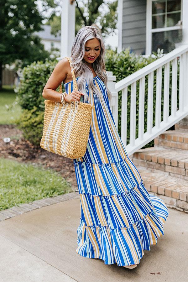 Impressions So Meant To Be Stripe Maxi In Blue