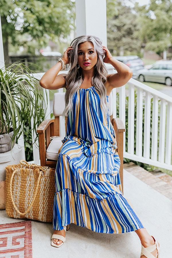 Impressions So Meant To Be Stripe Maxi In Blue