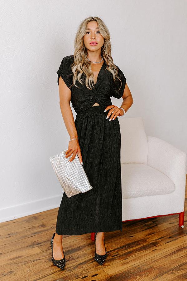 Impressions Social And Chic Pleated Skirt