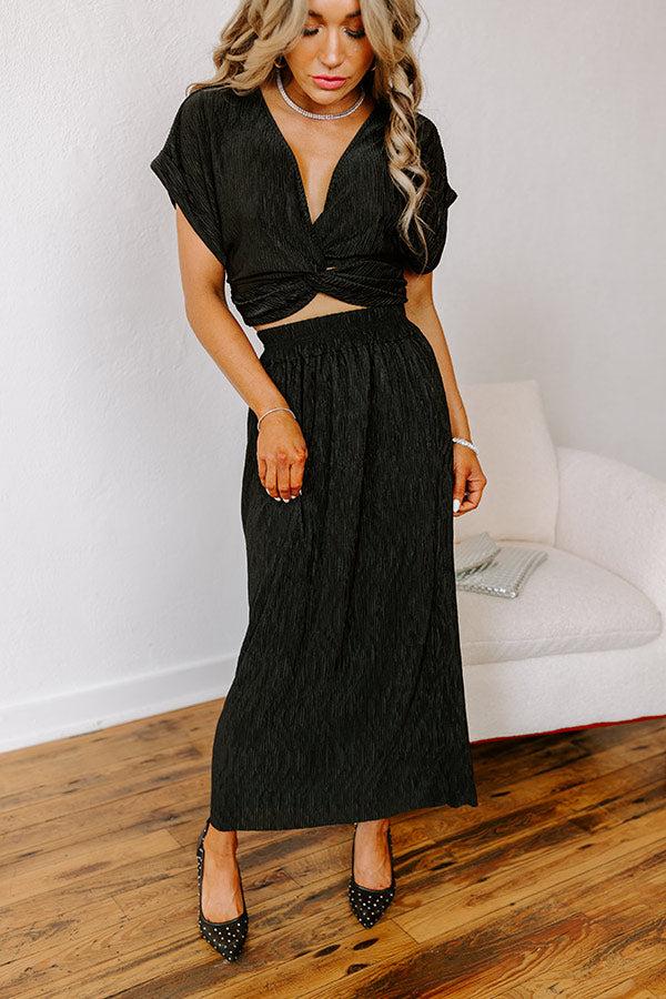 Impressions Social And Chic Pleated Skirt