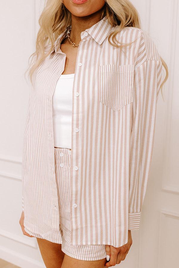 Impressions Social Club Stripe Button Up