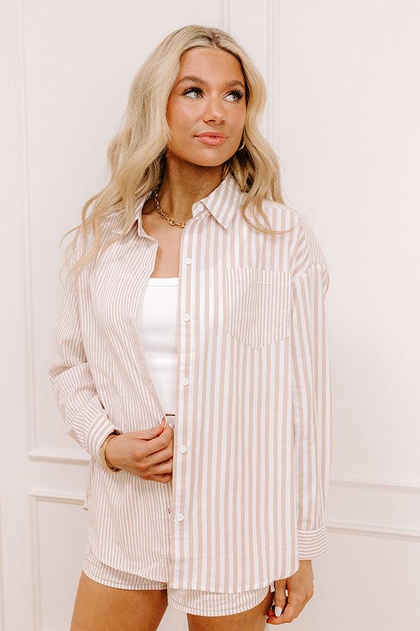 Impressions Social Club Stripe Button Up