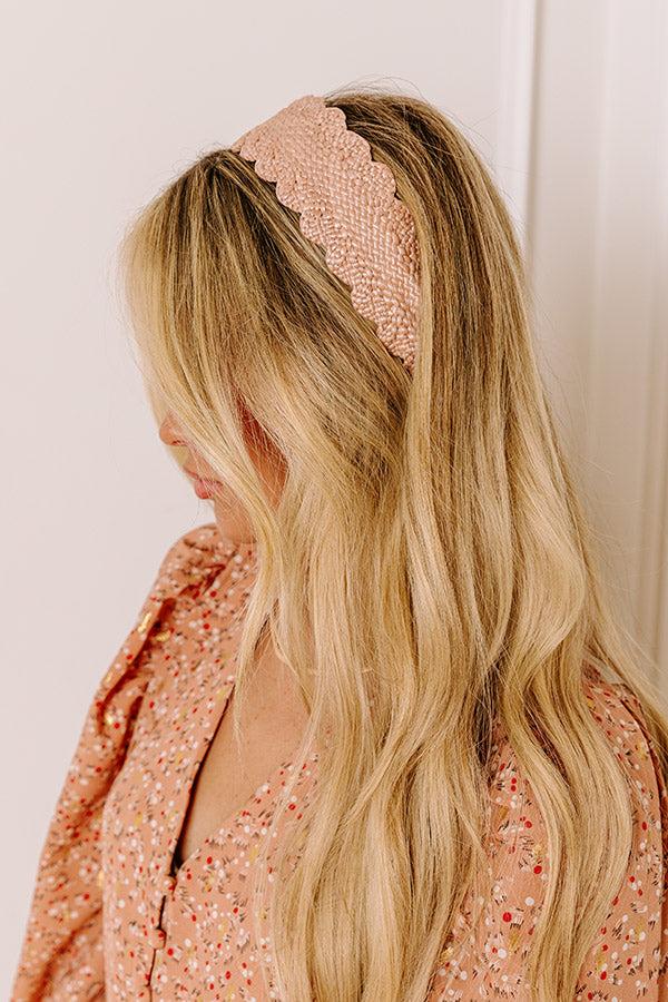 Impressions Social Club Woven Headband In Blush