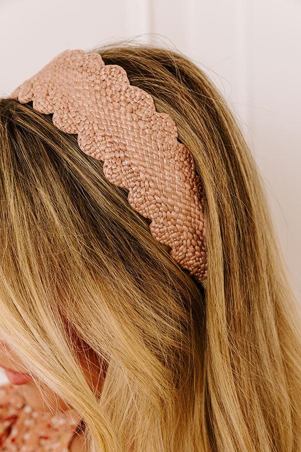 Impressions Social Club Woven Headband In Blush