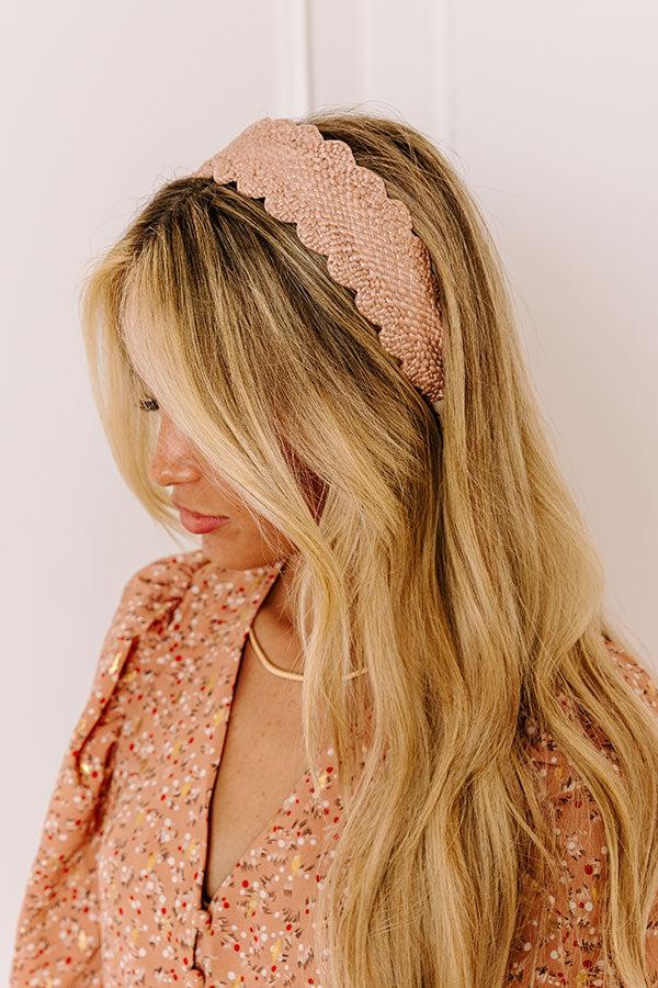 Impressions Social Club Woven Headband in Blush
