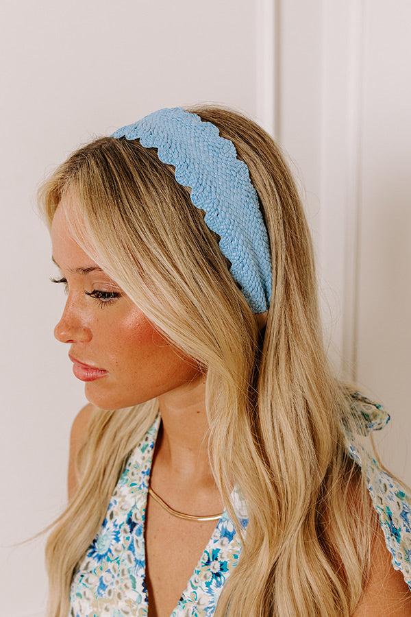 Impressions Social Club Woven Headband In Sky Blue