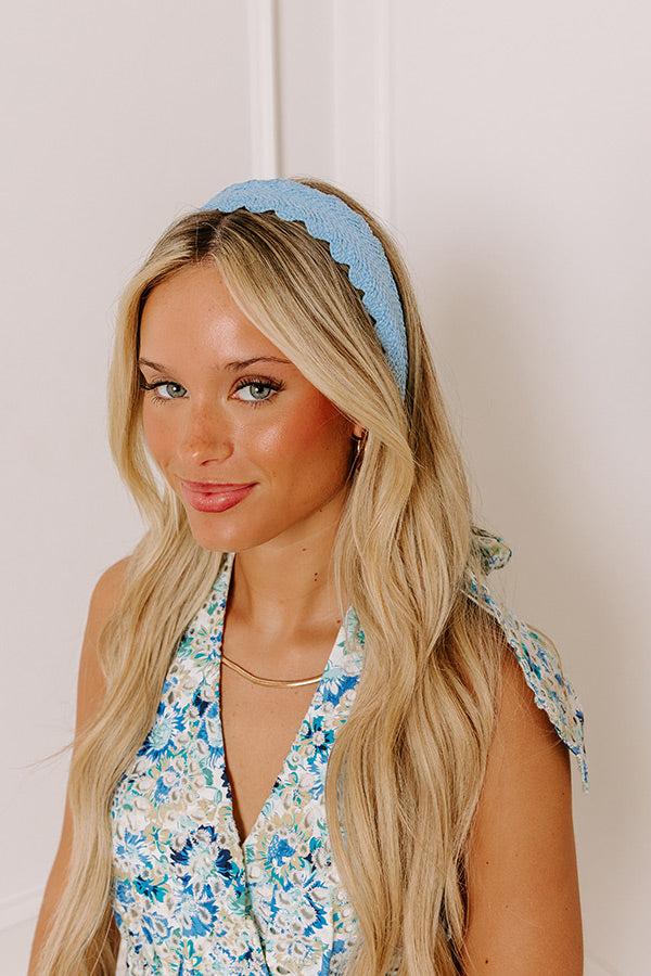 Impressions Social Club Woven Headband In Sky Blue
