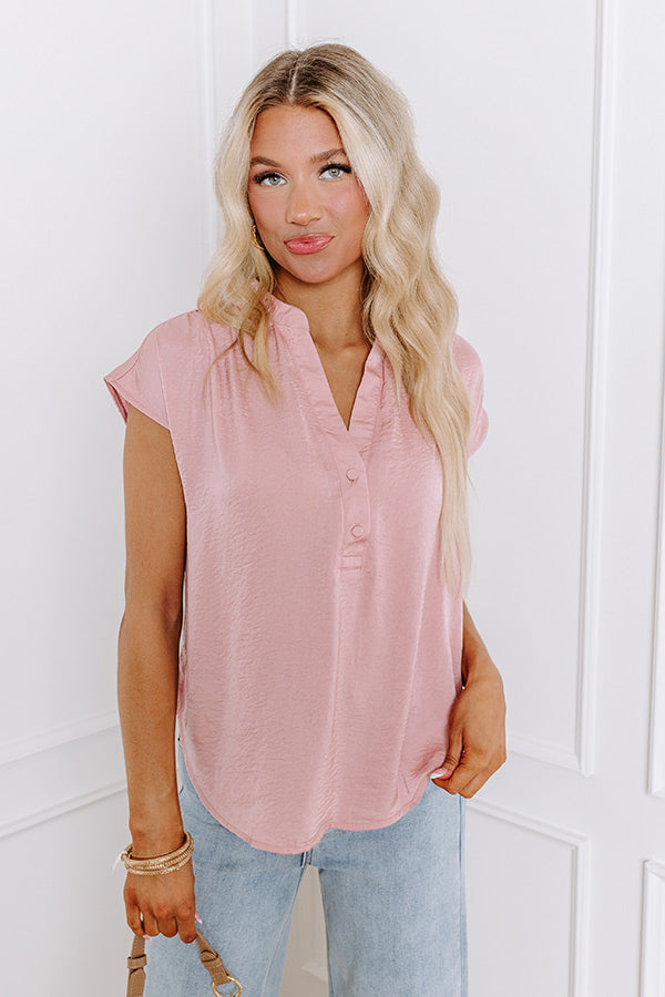 Impressions Social Moment Shift Top in Blush