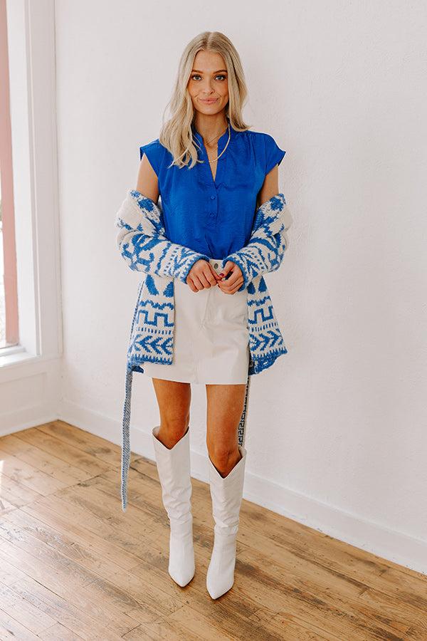 Impressions Social Moment Shift Top in Royal Blue