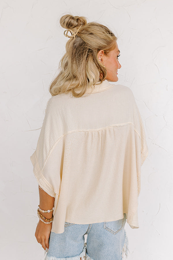 Impressions Soft Smile Oversized Button Up