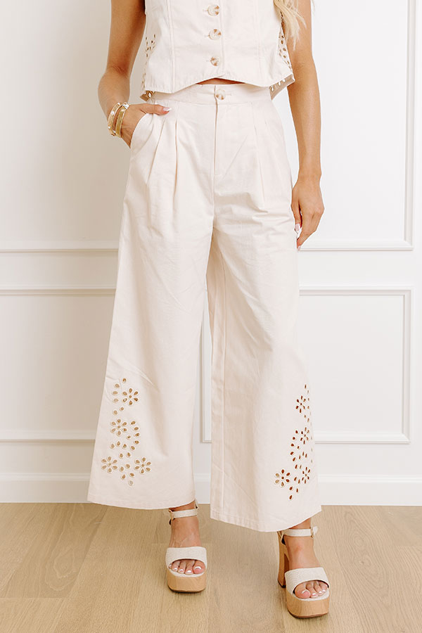 Impressions Soho Lifestyle High Waist Eyelet Pants