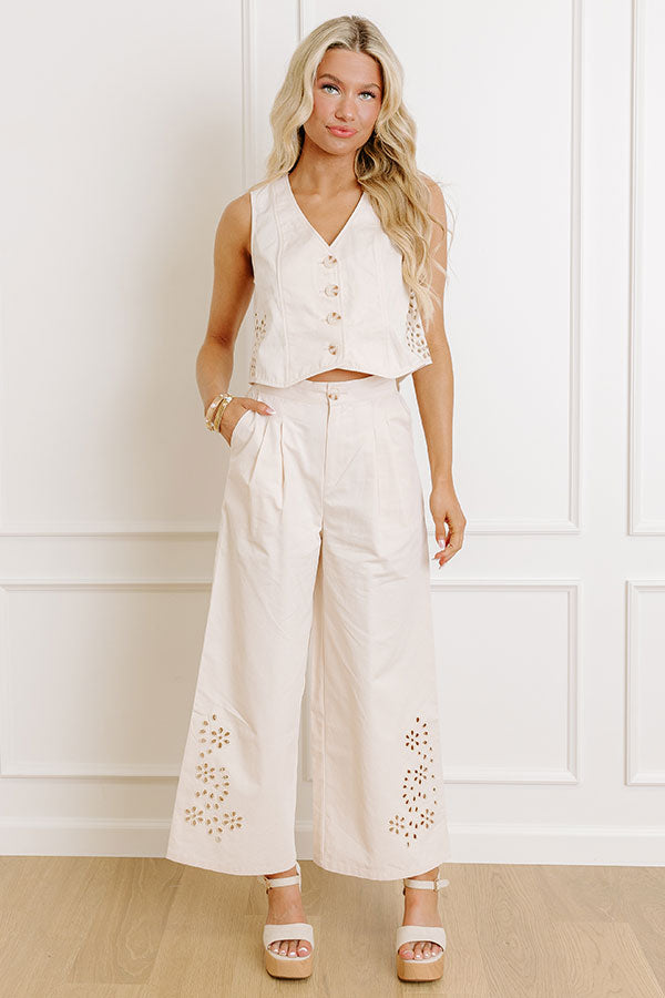 Impressions Soho Lifestyle High Waist Eyelet Pants