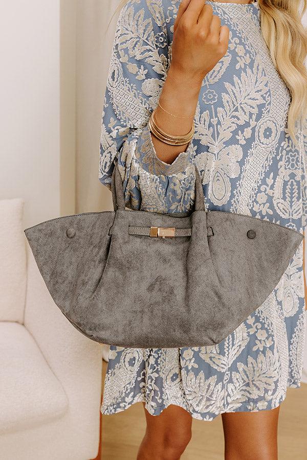 Impressions Soho Stroll Faux Suede Tote in Grey