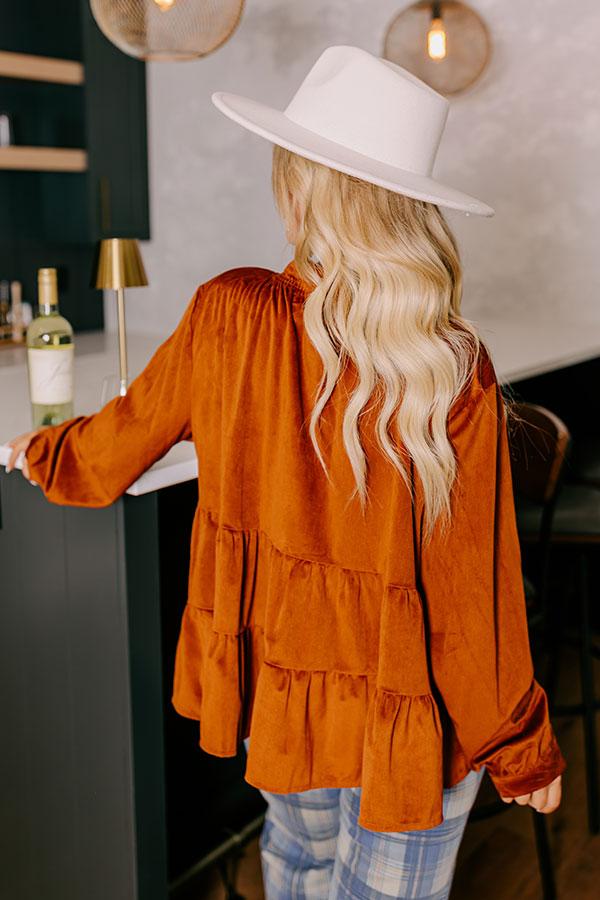 Impressions Sonoma Sways Shift Top In Rust Curves