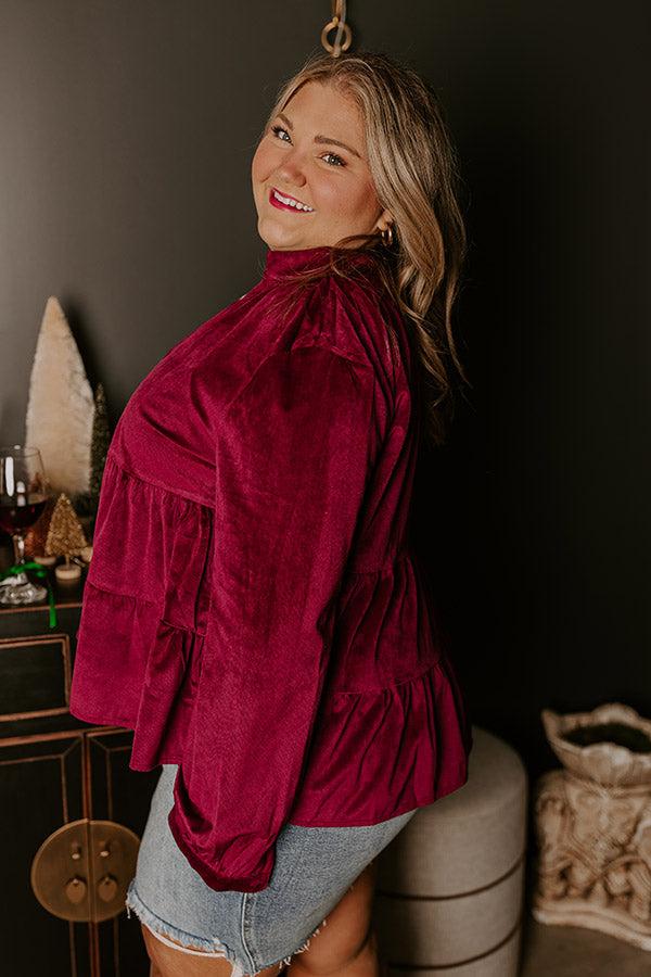 Impressions Sonoma Sways Shift Top In Wine Curves