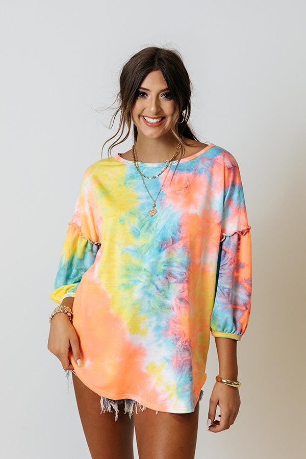 Impressions South Beach Party Tie Dye Top