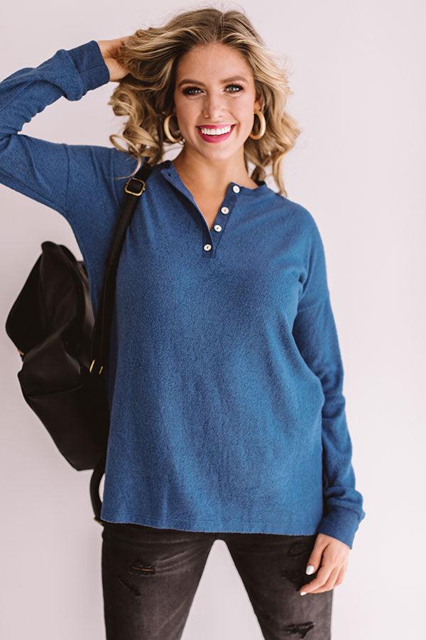 Impressions Southern Fall Shift Top In Autumn Sky