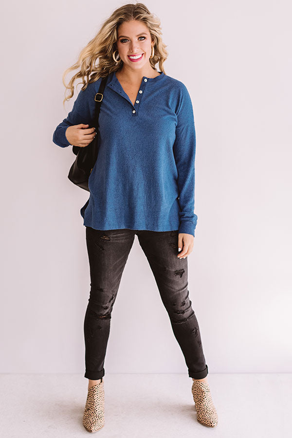 Impressions Southern Fall Shift top In Autumn Sky