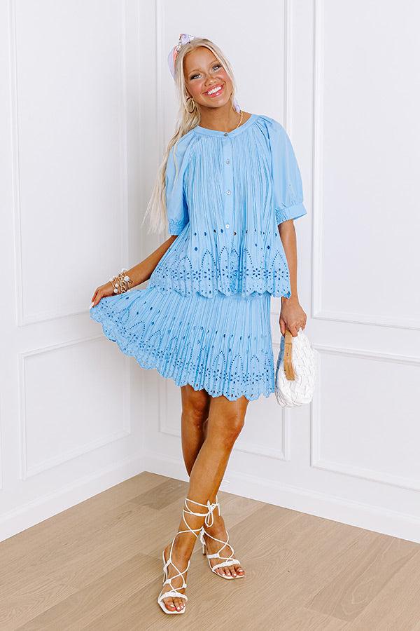 Impressions Southern Flair Pleated Eyelet Top