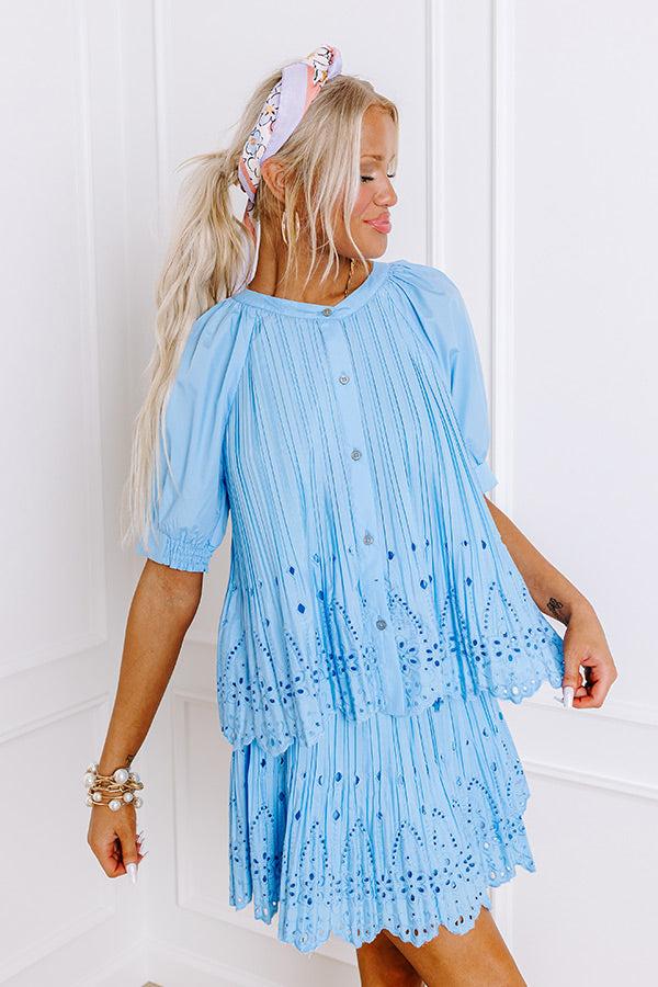 Impressions Southern Flair Pleated Eyelet Top
