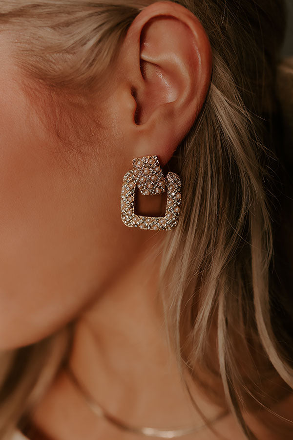 Impressions Sparkling Smile Earrings In Gold