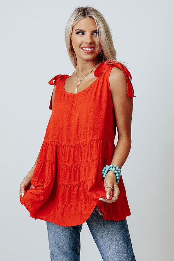 Impressions Sparks Between Us Shift Top In Red