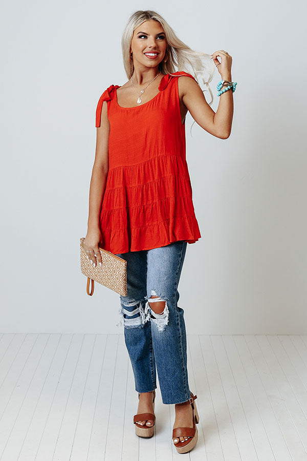 Impressions Sparks Between Us Shift Top In Red