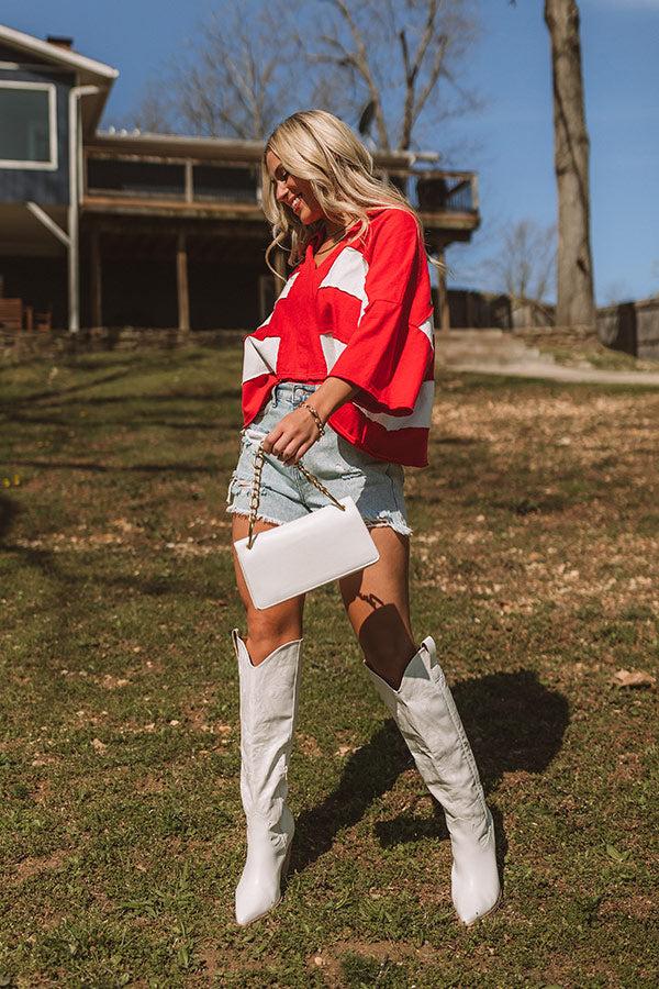 Impressions Sparks Fly Oversized Crop Tee