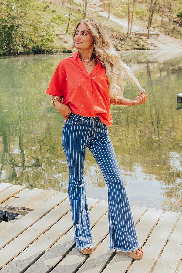 Impressions Star Of The Show Embroidered Top