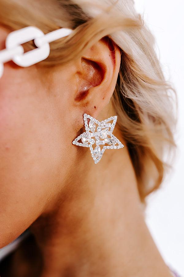 Impressions Stars In Your Eyes Earrings In Silver