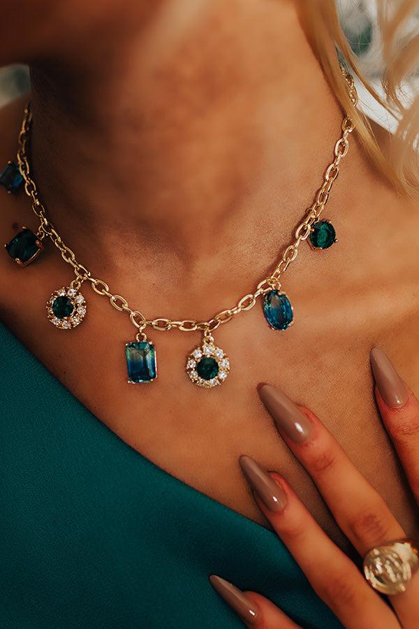 Impressions Statement Maker Necklace In Emerald