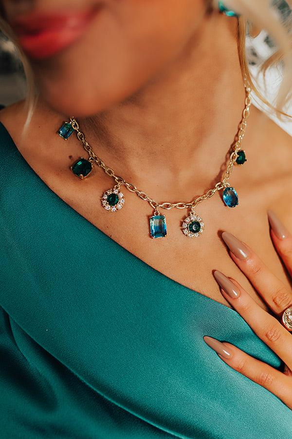 Impressions Statement Maker Necklace In Emerald