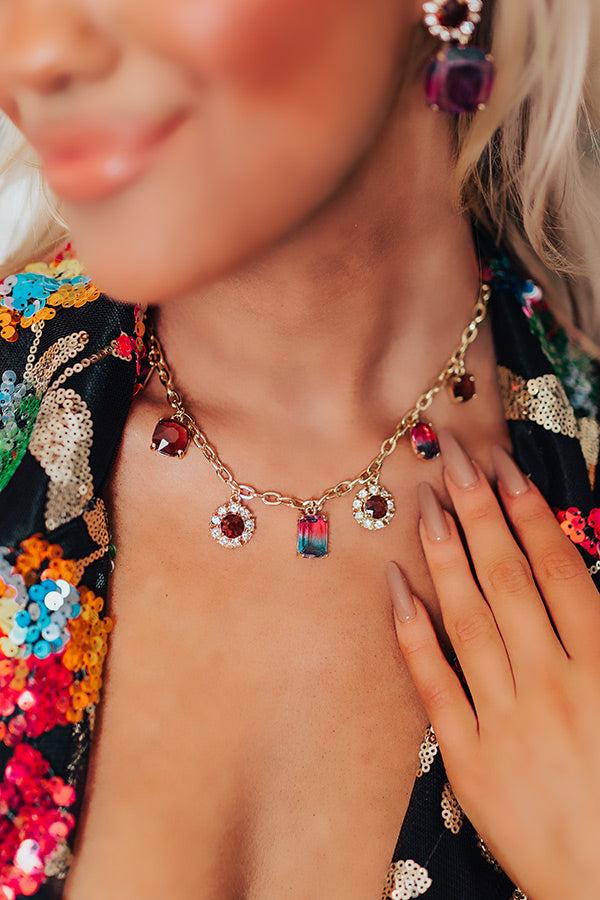 Impressions Statement Maker Necklace In Purple