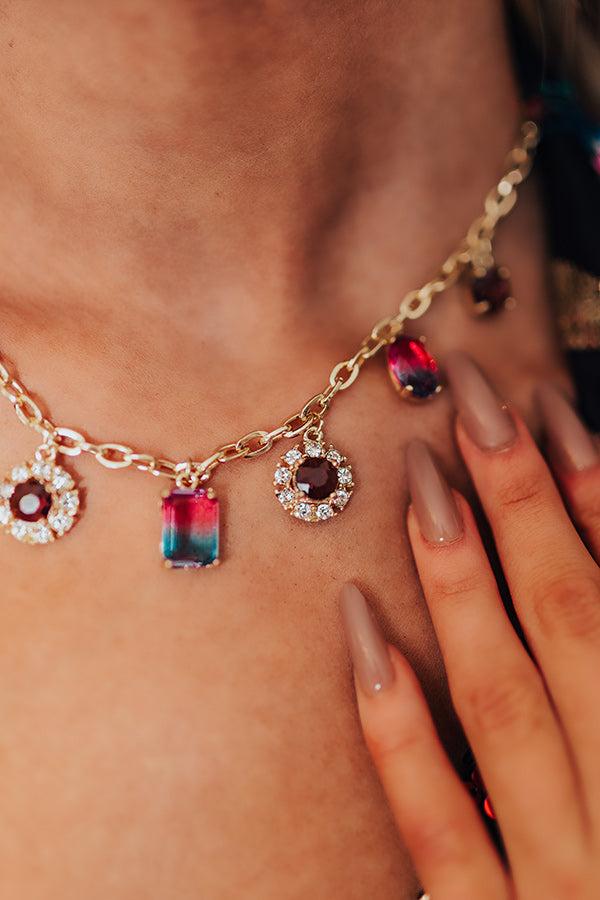 Impressions Statement Maker Necklace In Purple