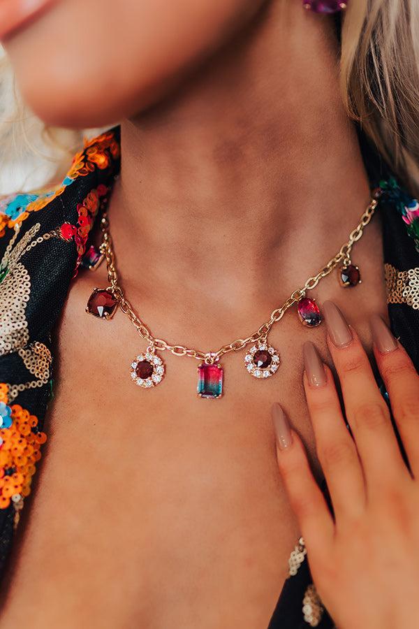 Impressions Statement Maker Necklace In Purple