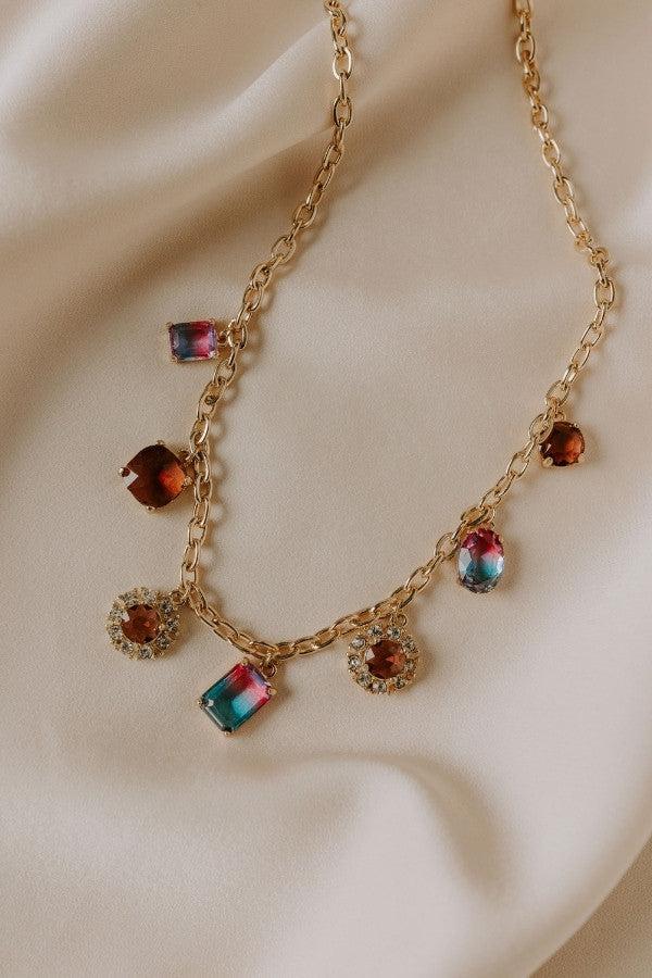 Impressions Statement Maker Necklace In Purple