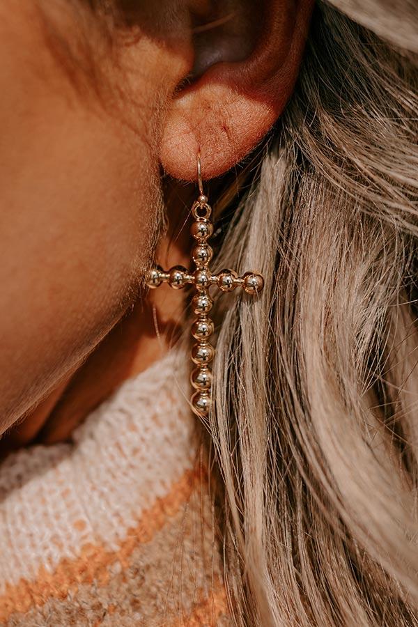 Impressions Stay Encouraged Earrings In Gold